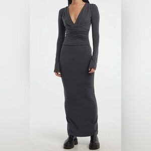 The Line by K Charcoal Long Sleeve Dress